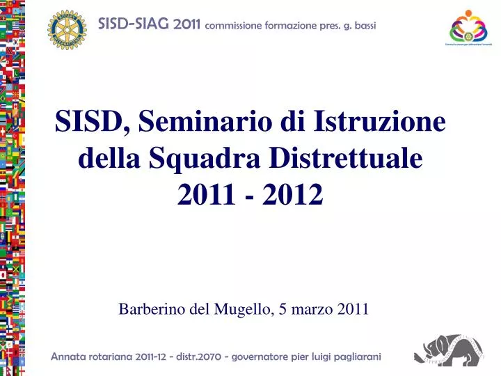 sisd seminario di istruzione della squadra distrettuale 2011 2012