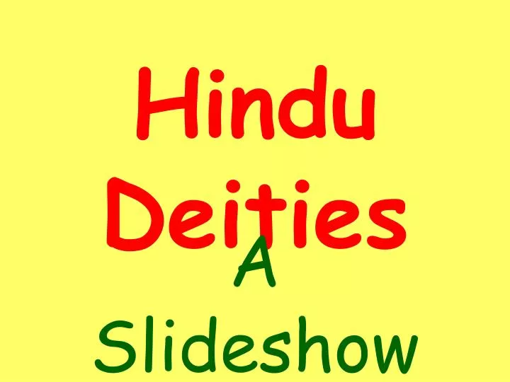 hindu deities