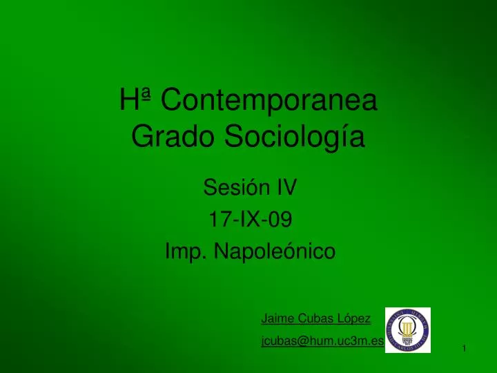 h contemporanea grado sociolog a