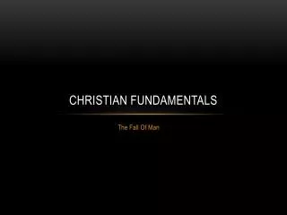 Christian Fundamentals