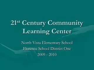 21 st Century Community Learning Center
