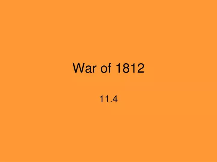 war of 1812