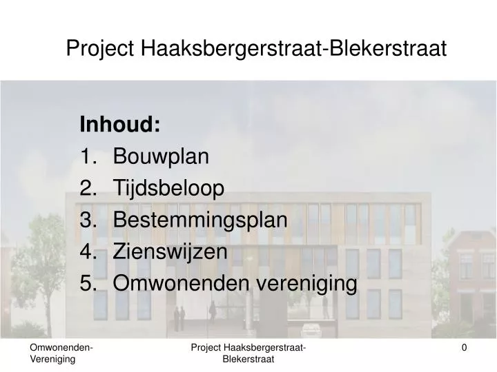 project haaksbergerstraat blekerstraat