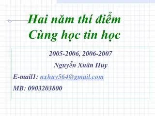 hai n m th i m c ng h c tin h c