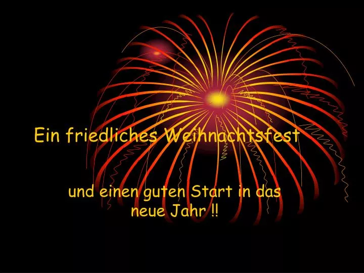 ein friedliches weihnachtsfest