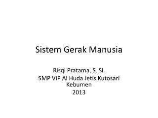 sistem gerak manusia