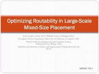 Optimizing Routability in Large-Scale Mixed-Size Placement