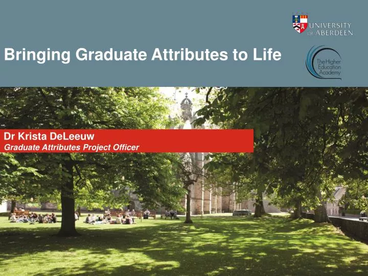 bringing graduate attributes to life