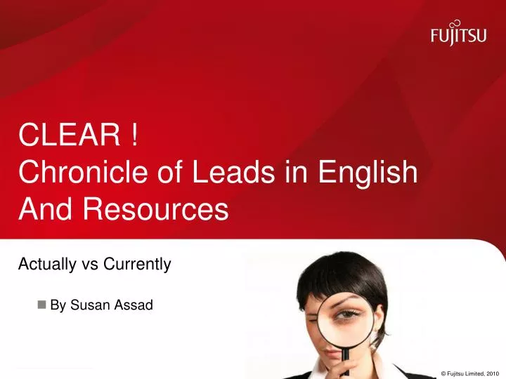 clear chronicle of leads in english and resources