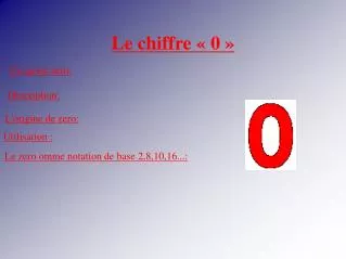 le chiffre 0