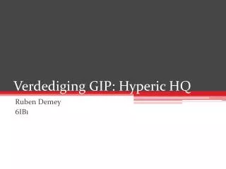 verdediging gip hyperic hq