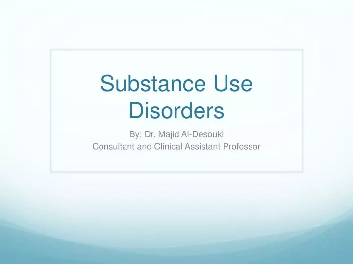 substance use disorders