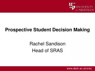 Prospective Student Decision Making