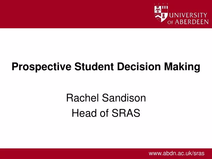 prospective student decision making