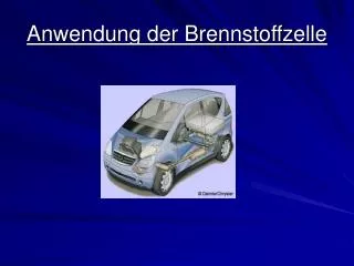 anwendung der brennstoffzelle