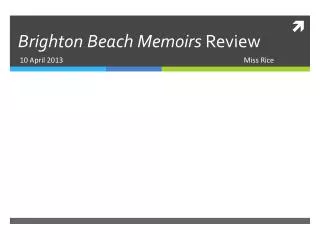 Brighton Beach Memoirs Review