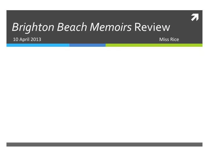 brighton beach memoirs review