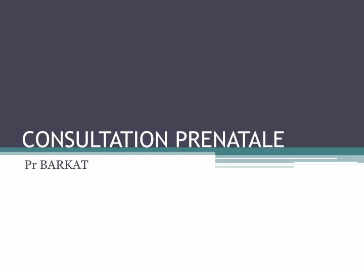 consultation prenatale