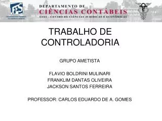 trabalho de controladoria