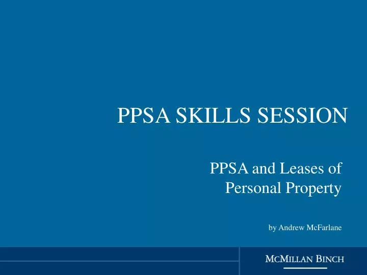 ppsa skills session