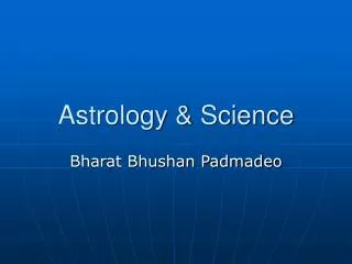 Astrology &amp; Science