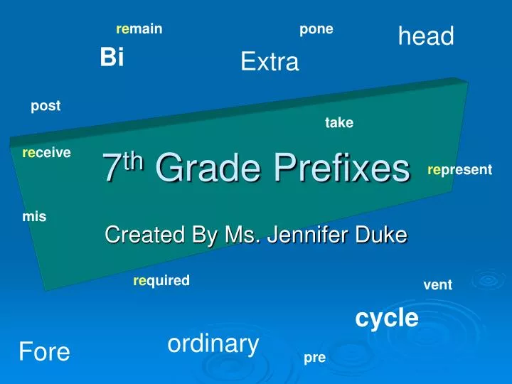 7 th grade prefixes