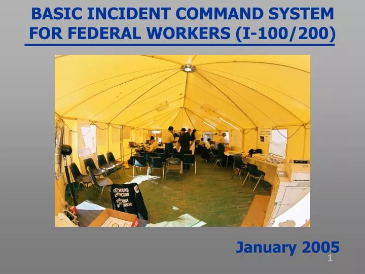 basic incident command system for federal workers i 100 200
