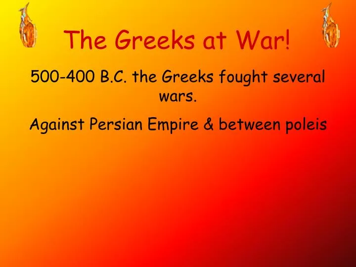 the greeks at war