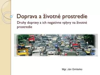 doprava a ivotn prostredie