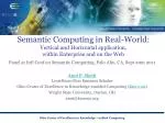 Semantics in Action: Enhancing Enterprise Applications with Semantic Computing - slide 1