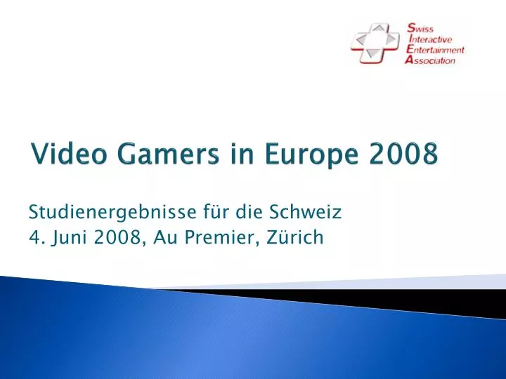 video gamers in europe 2008