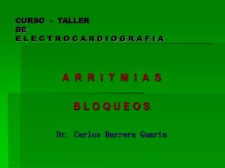 curso taller de e l e c t r o c a r d i o g r a f i a