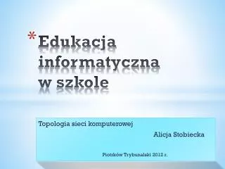 edukacja informatyczna w szkole