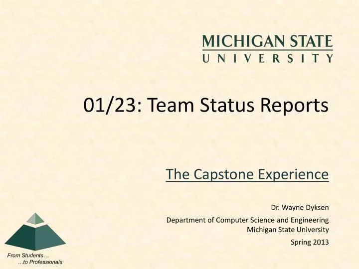 01 23 team status reports
