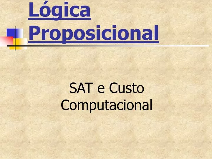 l gica proposicional