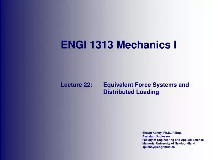 engi 1313 mechanics i