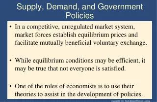 Supply, Demand, and Government Policies