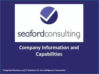 Company Information and Capabilities