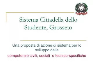 sistema cittadella dello studente grosseto