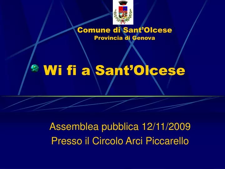 wi fi a sant olcese