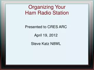 Organizing Your Ham Radio Station