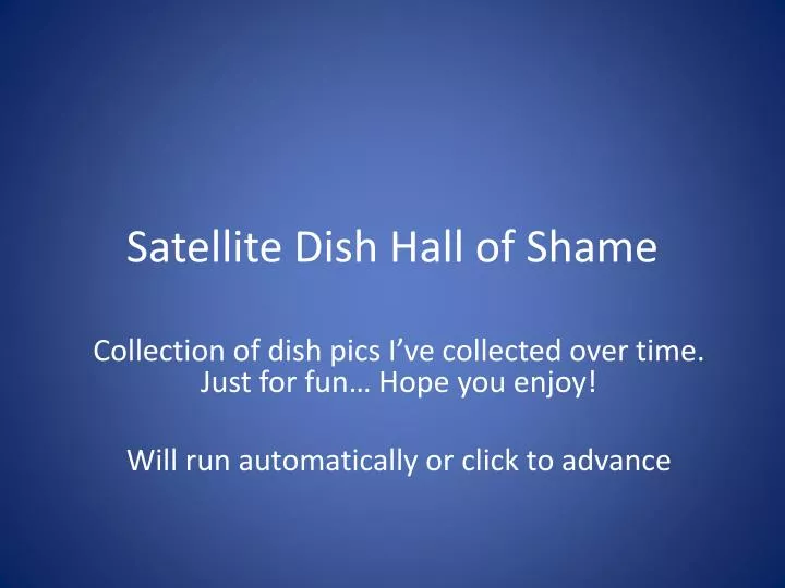 satellite dish hall of shame