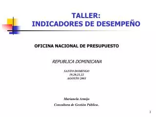 taller indicadores de desempe o