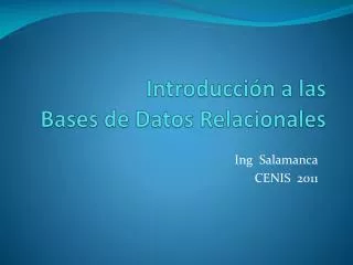 introducci n a las bases de datos relacionales