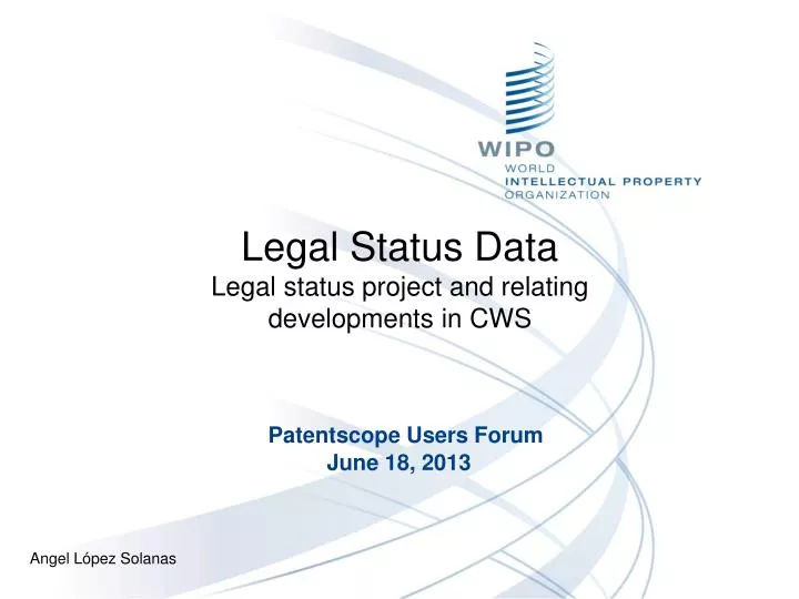 legal status data legal status project and relating developments in cws