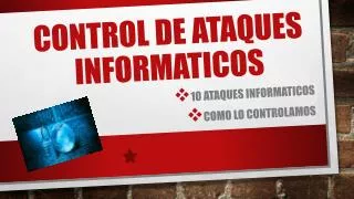 control de ataques informaticos
