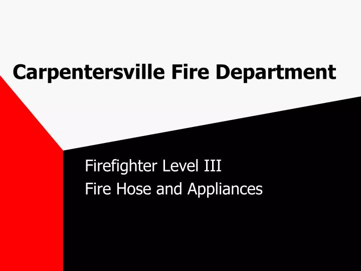 carpentersville fire department