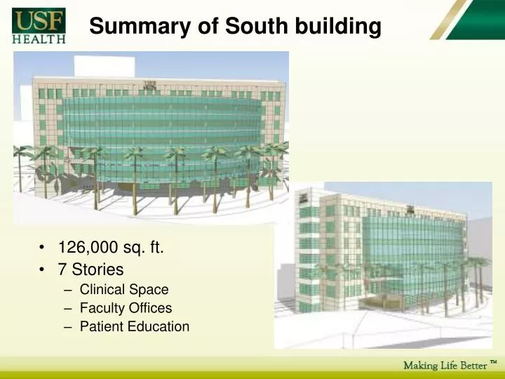 summary of south building