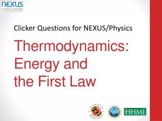 Thermodynamics: Energy and the First Law
