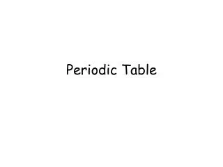 Periodic Table